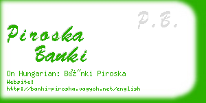 piroska banki business card